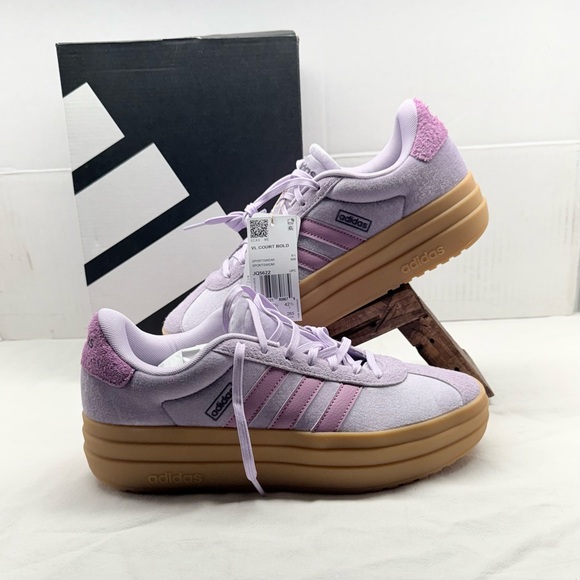 adidas Shoes - Adidas VL Court Bold Women’s 7 Purple Platform Sneakers JQ5622 NEW
